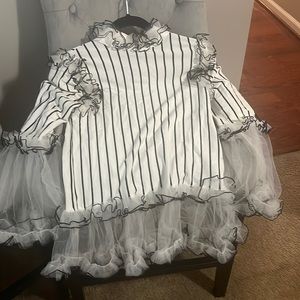 Striped Tulle and Ruffle top new without tags only tried on.